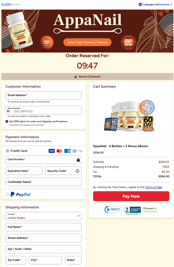 AppaNail Checkout